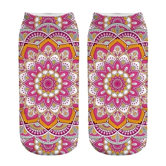 Accessories - 🏷️ 4/$25 Colorful Mandala Bohemian Ankle Socks